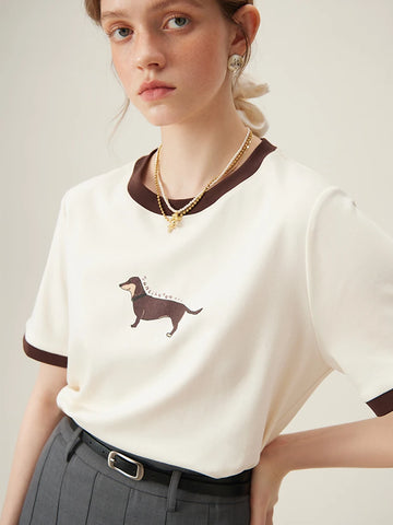 Women's 100% Cotton Animal Print T-Shirt – Short Sleeve Summer Top